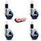 Service Caster 4'' Solid Poly Swivel 1-3/4'' Expanding Stem Caster Set with Brake, 4PK SCC-EX20S414-SPUS-TLB-134-4 - alternate 4